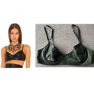 DUNDAS Leather Bralette Top